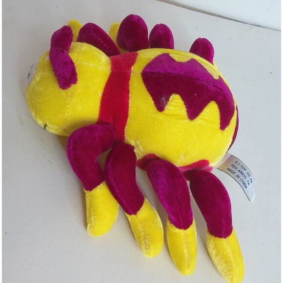 Vintage BJ Toy Co Colorful Spider Bug Plush Stuffed Animal - Picture 3 of 6